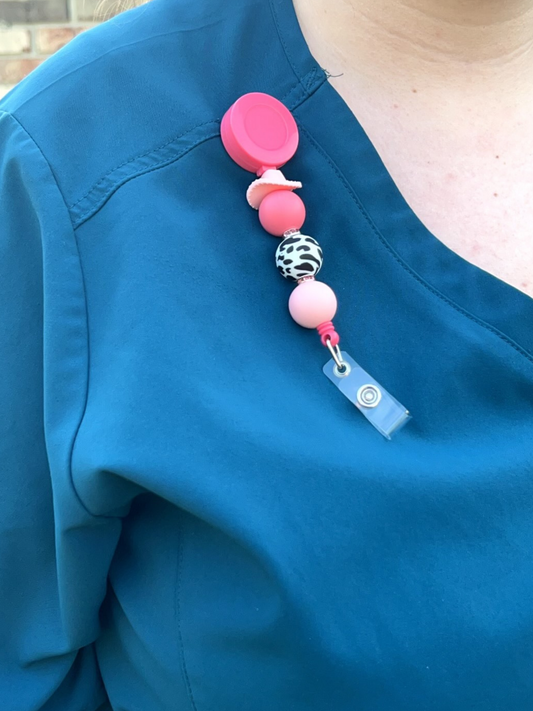 Pink Cowgirl Badge Reel