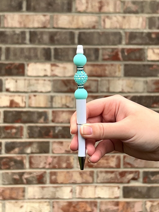 Teal Beaded Pen
